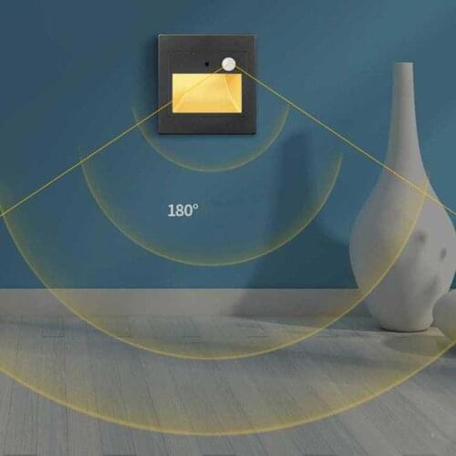 Modern Led Step Stair Lights IP65 PIR motion Detector Light Sensor Outdoor Footlight Recessed Corner exterior Garden Wall Lamp