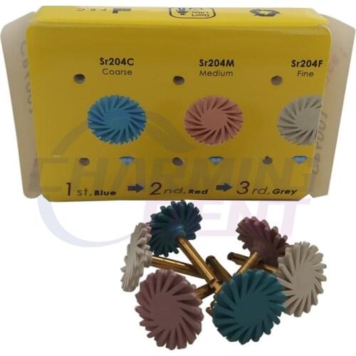 Dentistry Rotary Instruments Contra Angle RA Burs Composite Polisher Wheel Kit Polishing for Resin Veneer Restoration