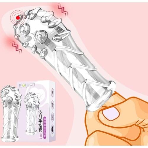 Sex Finger Vibrator Finger Sleeve Clit Stimulation Sex Toys for Women Couple G Spot Massage Lesbian Orgasm Female Masturbator