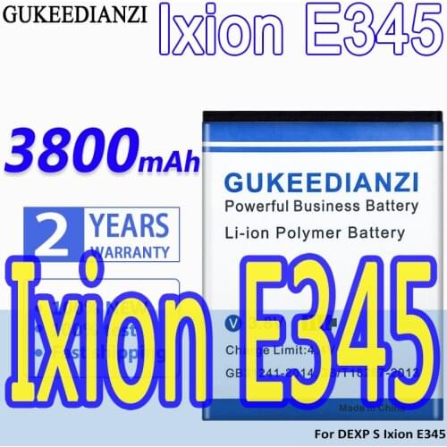High Capacity GUKEEDIANZI Battery Ixion 3800mAh For DEXP S Ixion E345 E 345
