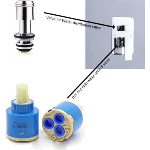 Spare ceramic valve for wall mount faucet