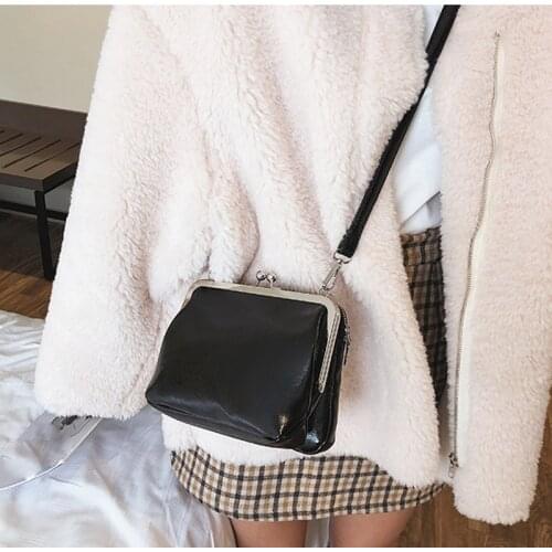 PU Women Small Shoulder Bag 2019 Luxury Designer Clip Clutch Retro Mini Ladies Purse and Handbags Crossbody bags Soft leather
