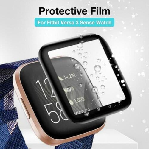 1/5/10 PCS Screen Protective Film For Fitbit Versa 3/Sense Smart Watch Anti-scratch Anti-fingerprint Screen Protector Wholesale