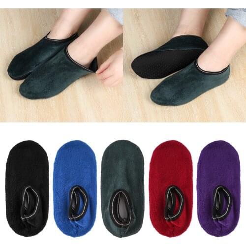 1 Pair Autumn Winter Home Warm Floor Socks Women Invisible Short Socks Velvet Low Cut Ankle Socks Thicken Floor Socks