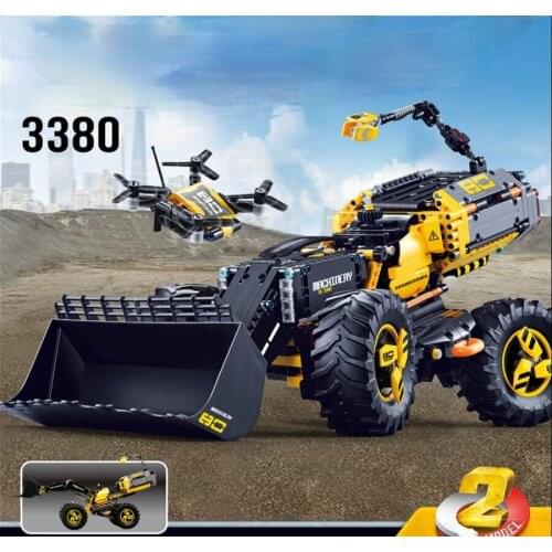1307PCS Wheel Loader ZEUX Tank decool high-tech Truck Car Model Building Blocks Toys For Boy Birthday Gifts 3380 Fit 42081