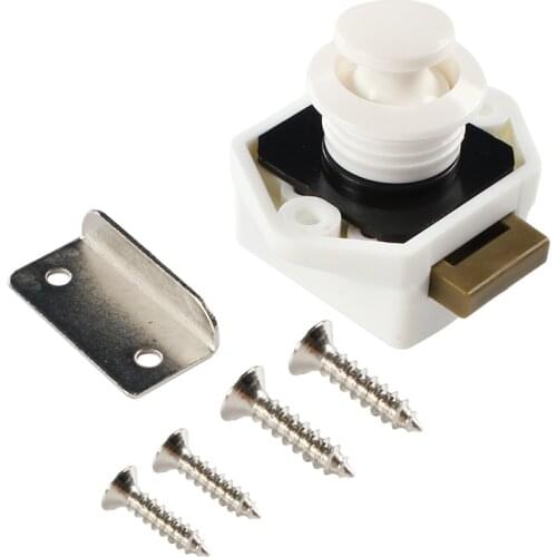 20 Pcs Camper Car Push Lock 20 mm RV Caravan Boat Motor Home Cabinet Drawer Latch Button Locks For Furniture Hardware