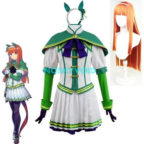 2021 Game Costume Silence Suzuka Cosplay Wig Umamusume: Pretty Derby Costumes Schoolgirl Uniforms Woman Game Play Skirts