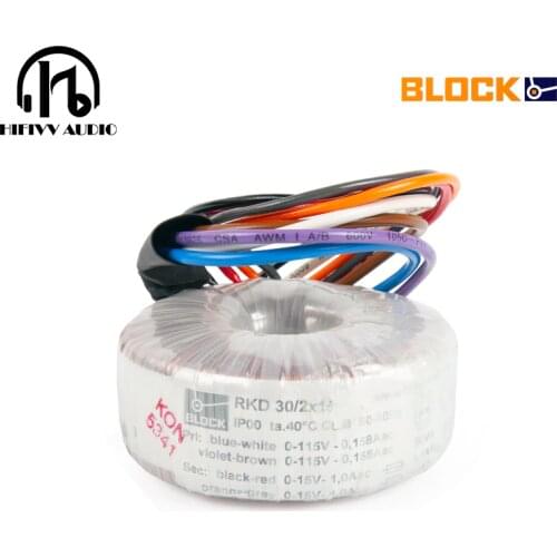 30VA 30W German original BLOCK Transformer for Power amplifier and DAC double 9V 15V 18V 24V
