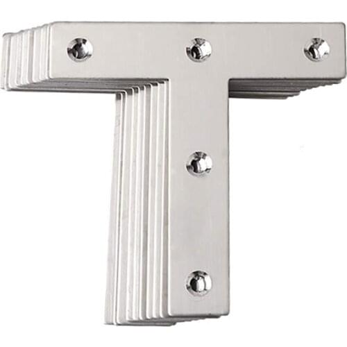 4/10 Pieces Stainless Steel"T" Flat Shape Repair Mending Plate Joining Bracket Support Brace