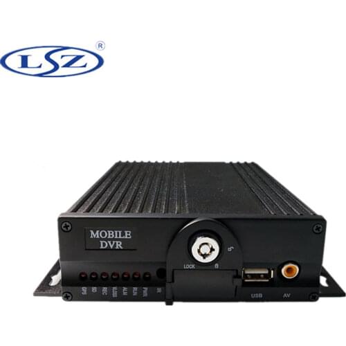 AHD car video recorder double SD card 4 channel vehicle monitoring host multilingual mobile DVR equipment factory direct sales