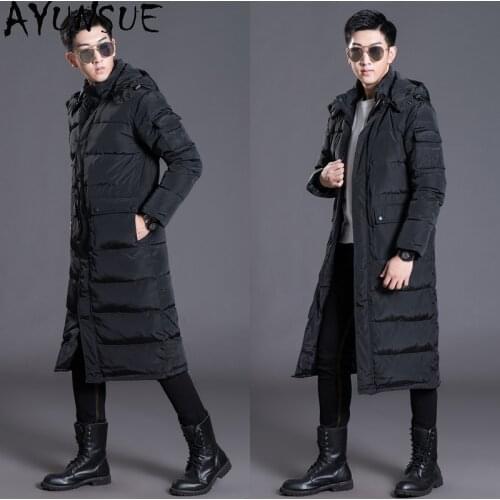 AYUNSUE Men's Long Parkas