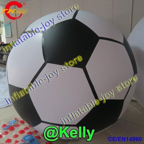 Free shipping 1m/1.5m/2m dia inflatable football balloon for beach party, big inflatable balls for kids lawn play, football ball