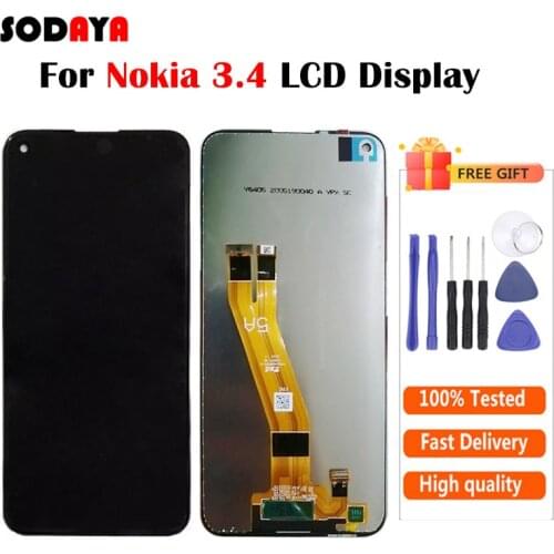 Display For Nokia 3.4 LCD Display Touch Screen Digitizer Assembly For Nokia 3.4 LCD Screen Free Shipping