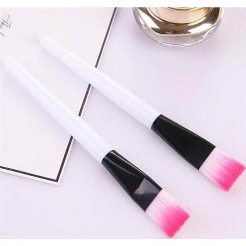 2pcs Professional Mask brush Soft Nylon Makeup Brushes White Or Pink Plastic Handle Cosmetic Make up Tools Convenient and Clean