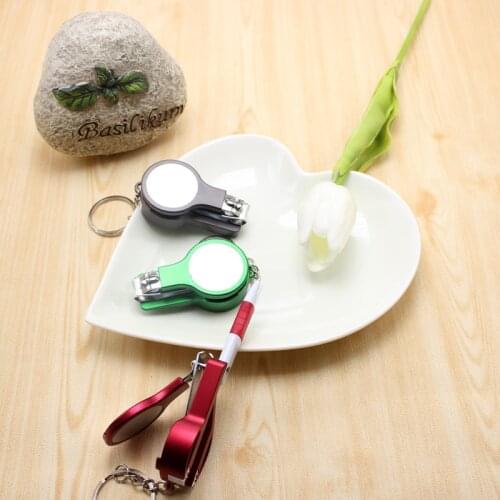 Creative stationery Keychain office culture and education portable lovely nail clipper mirror ball pen promotional gift pen