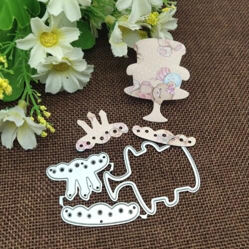 Birthday Cake Metal Cutting Dies Stencils For DIY Scrapbooking Decorative Embossing Handcraft Die Cutting Template