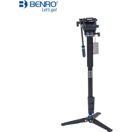 Benro A35FDS4 Monopod Aluminum Camera Stands For Video DSLR Camera With S4 Head Max Loading 4kg Free Shipping