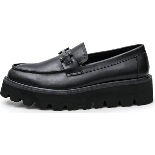 Eshine Guss 2019 Thick-soled Shoes Mens Korean Version Of The Trend Increased Hair Stylist Mens Single Shoes