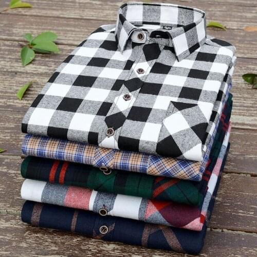 2021 New Autumn Classic Design Mens Plaid Shirt Brand Male Plus Size Office Business Casual Long Sleeve Shirt and Tops