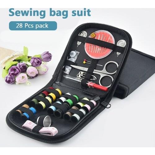 Y.Zhe 28 Pcs Sewing Kits DIY Multi-function Sewing Box Stitching Embroidery Accessories Sewing Kits Set for Hand Quilting