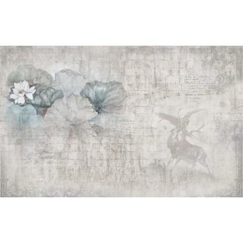 CJSIR Custom Wall Paper 3D Wallpaper Chinese Lotus Wall Decor Painting Wallpapers for Living Room Dining Room Bedroom Flower