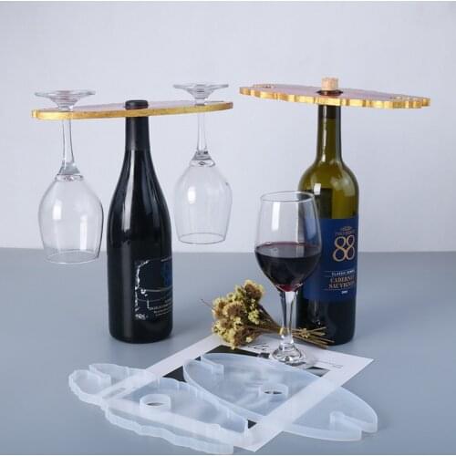 NOT AS LONG diy Epoxy Mould 2 Wine Rack Round Irregular Silicone Mould Making Mirror Resin Mould Handmade Homeware Crafts