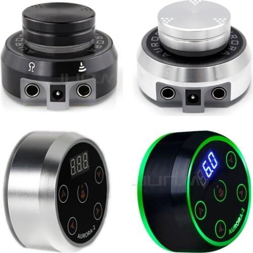 Professional AURORA LCD Tattoo Power Supply With Adaptor for Coil & Rotary Tattoo Machines Shipment from Warehouses In Russia