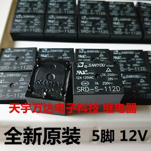 SRD-S-112D 12A Relay 5PIN 12V 12VDC