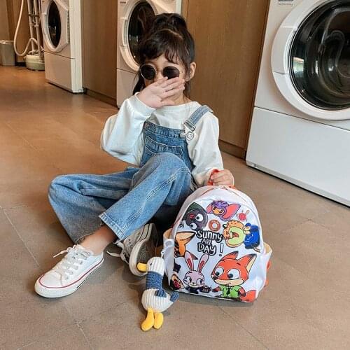 Fashion Brand Design Cartoon Backpack Children Kindergarten Schoolbag Girl Pink Cute Minnie Backpack Student School Bag