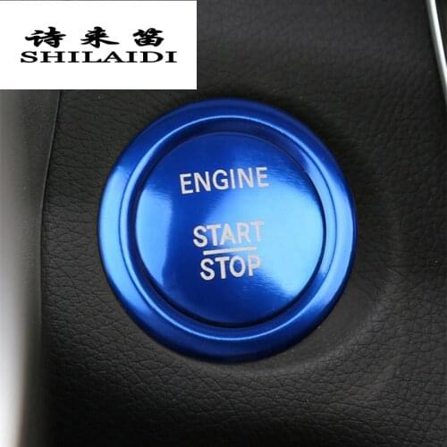 Car Styling ENGINE START STOP switch off Buttons Cover Sticker Trim for Mercedes Benz C Class W205 GLC X253 Interior Accessories