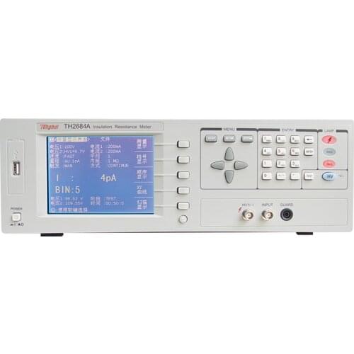 TH2684A 10 -1000V, 10k -100TΩ High Resistance Tester Insulation Meter Programmable Charge Time: 0 to 1000s