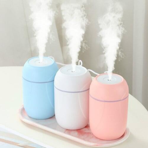 Air Humidifier with Colorful Night Lights 260ML Aroma Essential Oil Diffuser Car Home Spa Ultrasonic USB Fogger Mist Humidifier