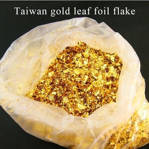 15 GramTaiwan Gold Leaf/ Foil Flake,gilding Painting and Glass Painting,shinning,decoration Ornament,glass,craft,drawing