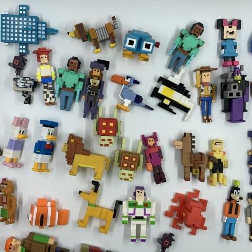 50pcs 4-7cm Shooty Skie Crossy Road online game pixel style cartoon stars animal human doll lightyear mouse duck