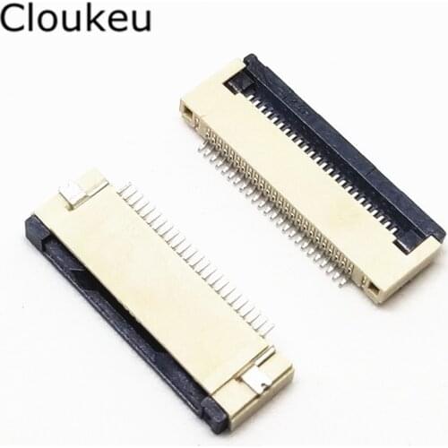 10Pcs FPC FFC Connector cable socket 0.5MM 24Pin Clamshell Bottom Contact Type
