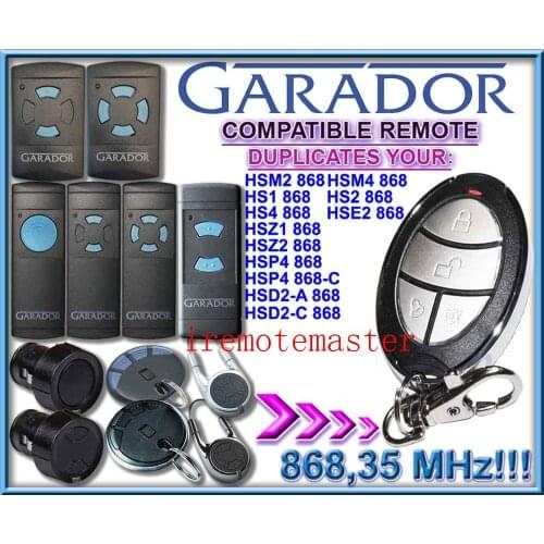 2pieces GARADOR hsm2 868, hsm4 868 replacement remote control duplicator 868.35MHZ beautiful
