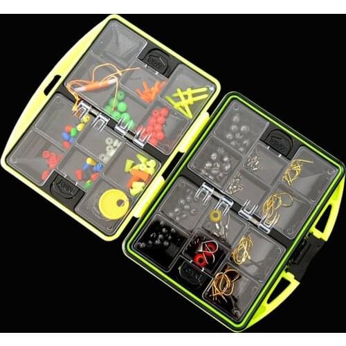 24 Kinds Portable Fishing Accessories Set Soft Lures Box Swivel Jig Lead Hooks Kit Tools Tackle Fishing Accessories Set