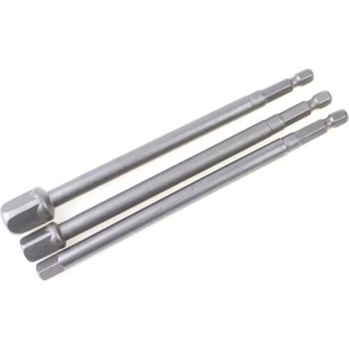 3Pcs/Set 1/4" 3/8" 1/2" Hex Power Drill Socket Wrench Adapter Extension Drill Bits Bar Hex Bit Set For Electric Power Tools