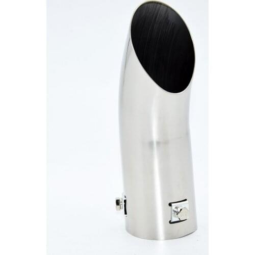 59mm Chrome Car Auto Exhaust Pipe Tail Muffler Tip Stainless Steel 185mm