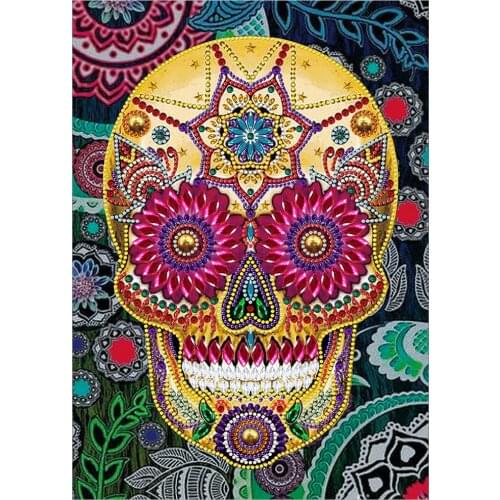 5D Luminous Diamond Painting Special Shaped Rhinestone DIY Skull Diamond Mosaic Embroidery Cross Stitch Home Decorations