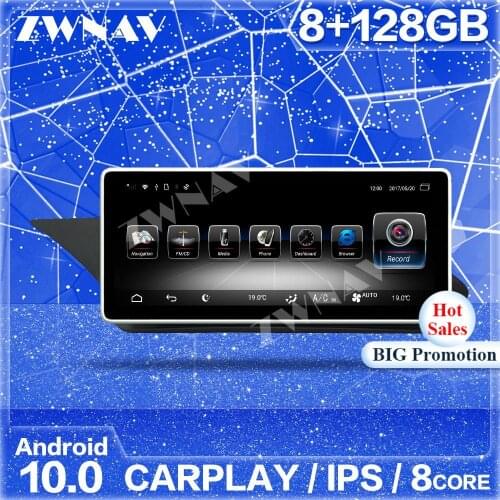 8+128G Android 10.0 screen Car Multimedia Player For Mercedes Benz W212 2009-2016 GPS navi Auto Audio Radio stereo IPS head unit