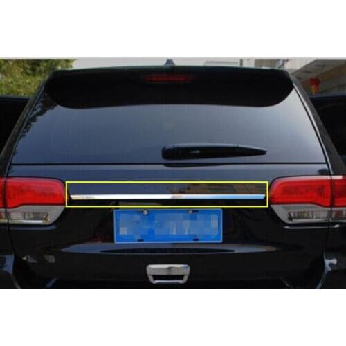 BBQ@FUKA 2014 2015 for Jeep Grand Cherokee Rear Tail Door Trunk Lid Cover Trim Stainless