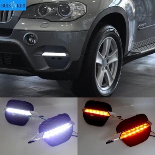 DRL LED Daytime Running Light Fog Head Lamp Cover Driving Light Left Right White For BMW X5 E70 2011 2012 2013