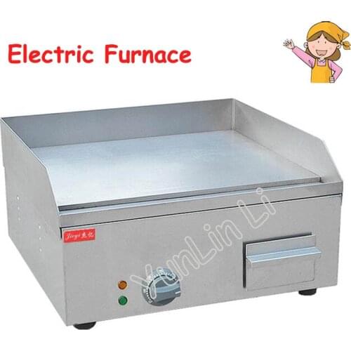 Electric Furnace Flat Pan Grooved Griddle Fried for Home Commercial Use FY-400