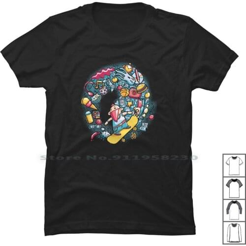 Skateboard Is Everything T Shirt 100% Cotton Skateboard Everything Cartoon Gamers Thing Skate Board Movie Gamer Thin Skat Game