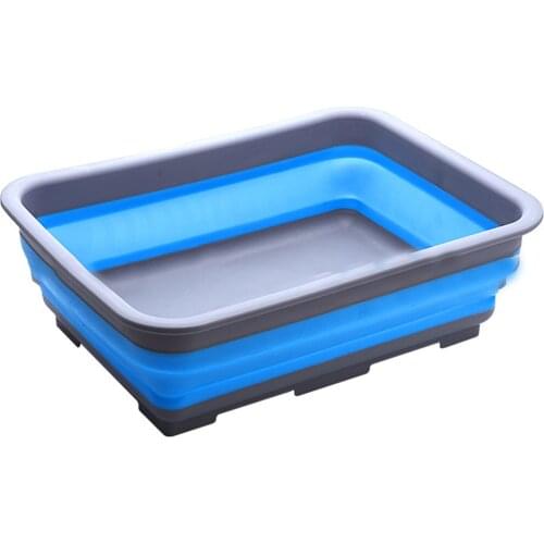 Multifunctional Foldable Square Storage Box Portable Storage Basin Washbasin Multipurpose for Indoor and Outdoor Camping