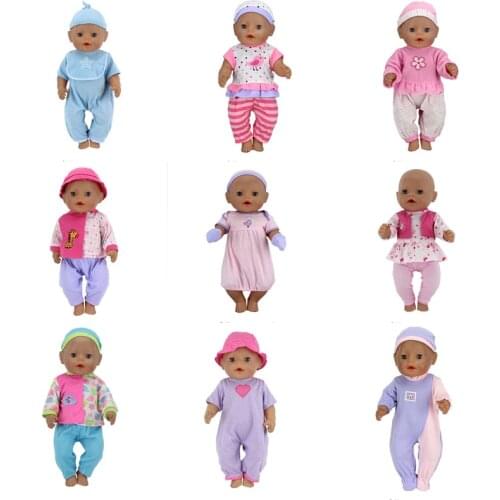 Fashional New Suit Fit For born baby 43cm Doll Clothes Doll Accessories For 17inch Baby Doll