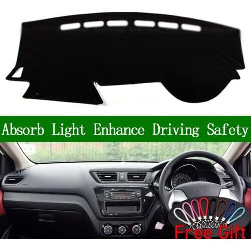 For Kia K2 Rio 3 2012 2013 2014 2015 2016 2017 Right Hand Drive Dashboard Cover Car Stickers Dash Mat Interior Accessories