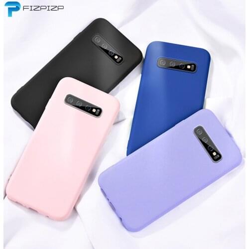 Solid Candy Color Silicone Case For Samsung Galaxy S10 S10e 5G S8 S9 Plus S7 edge Note 8 9 5 A2 J2 J4 Core Case Back Cover Coque