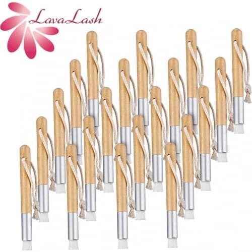 Wholesale Lash Shampoo Brushes Blackhead Brush Remover Nose Cleaning Brush Eyelash Extensions Glue Remover Brush Wooden
